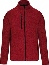 Sweatshirt Heren L Kariban Lange mouw Red Melange 100% Polyester