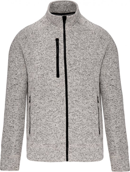 Sweatshirt Heren 3XL Kariban Lange mouw Light Grey Melange 100% Polyester