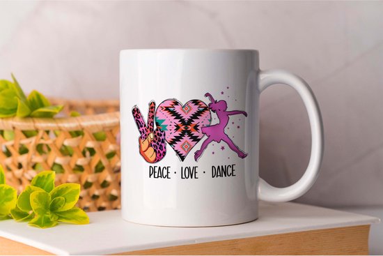 Mug Peace love dance - TeacherLife - Cadeau - cadeau - TeachingInspiration - TeachingJourney - TeachingPassion - TeachingGoals - TeachingMatters - TeacherMotivation