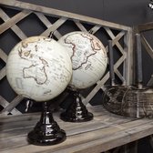 Globe au look Vintage sur socle en bois 20 cm - Décor à l'aspect antique - Globes/ Globes
