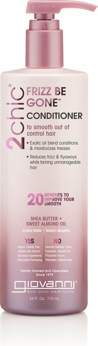 Giovanni Cosmetics - 2chic® Frizz Be Gone Shea Butter & Sweet Almond Oil Conditioner (Value) 710 ml