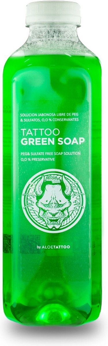 Aloe Tattoo - Green Soap With Alantoin 1L | Tatoeage Groene Zeep | PMU | Microblading | Permanente Make-Up | Browmapping