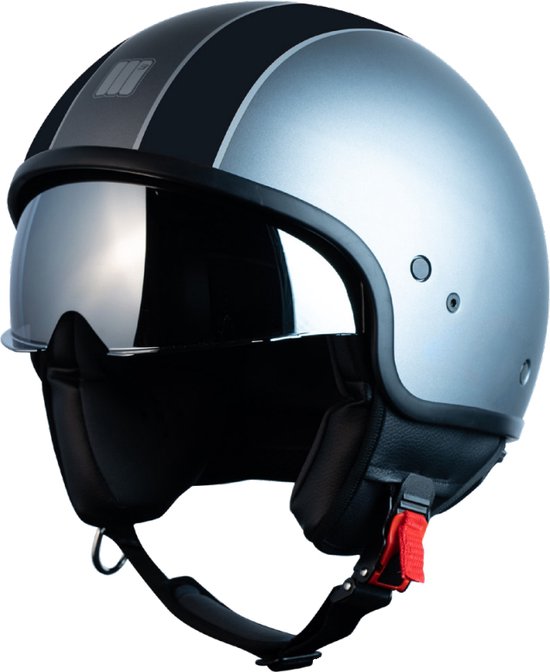 Araignée Motocubo, casque jet avec visière