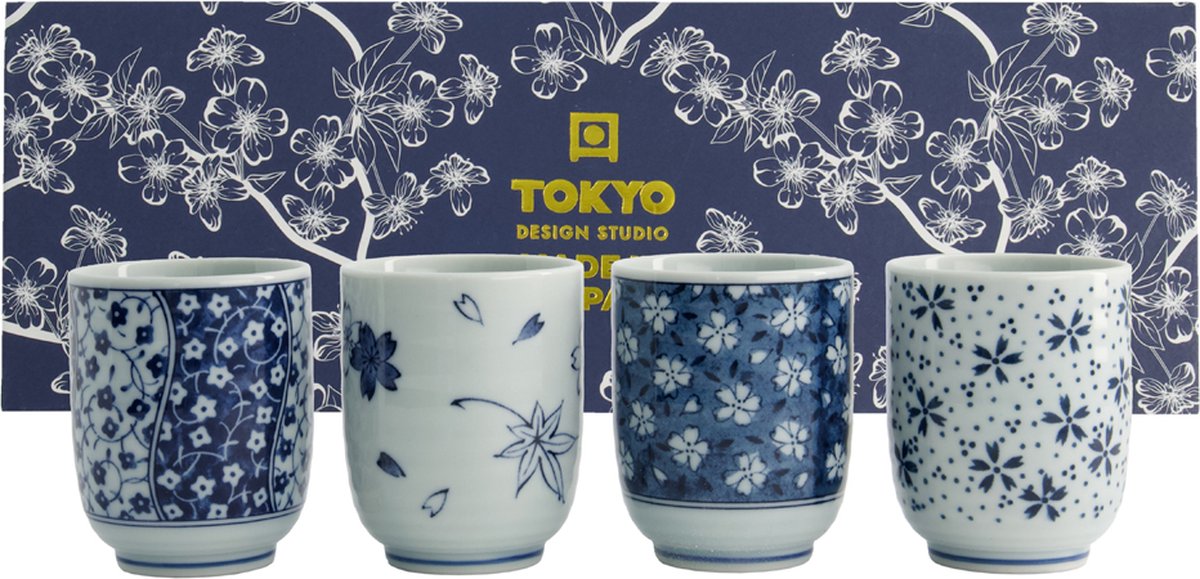 Tokyo Design Studio Theekopjes Cadeau Set 4pcs 6.5×7.5 160ml
