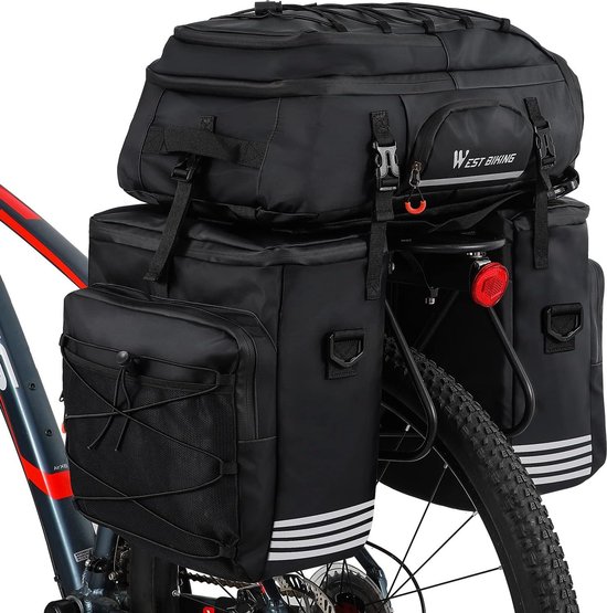 Noir - Sacoche arrière de moto rétro étanche, sac à outils de vélo