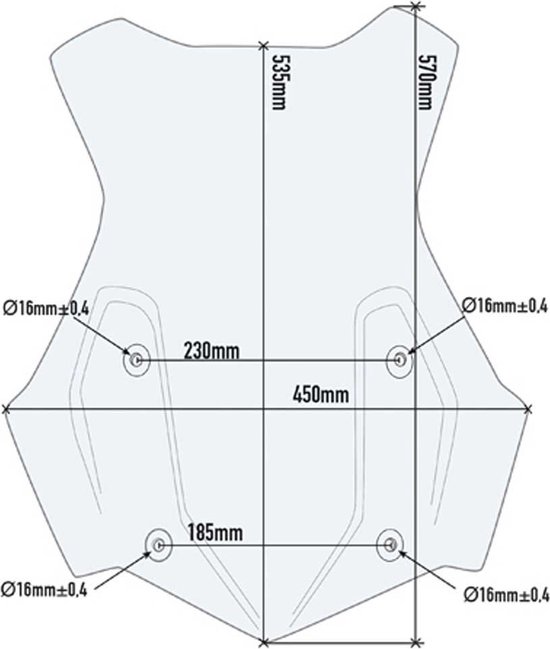 Givi Windscherm Kawasaki Versys 650 (2006-2009) Transparant