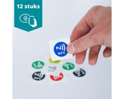 NFC World - NTAG213 NFC Tag - NTAG213 - NFC Tag - 30mm - Gekleurd - 12 Stuks