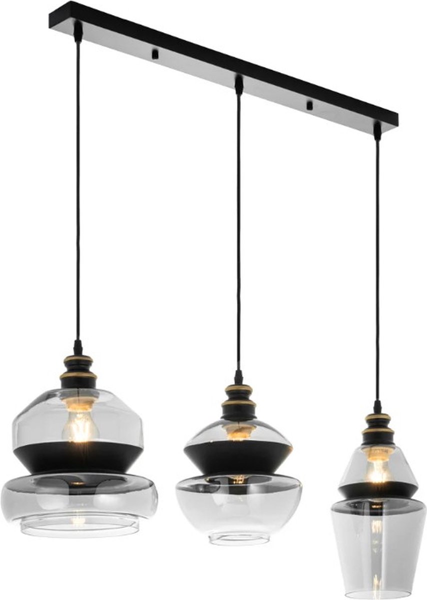 QAZQA Douglass - Art Deco Hanglamp Voor Boven De Eettafel | In Eetkamer 6 Lichts L 125 Cm Goud Messing Woonkamer Slaapkamer Keuken