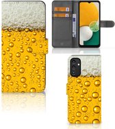 Telefoonhoesje Geschikt voor Samsung Galaxy A14 4G Flip Cover Valentijn Cadeautje hem Bier
