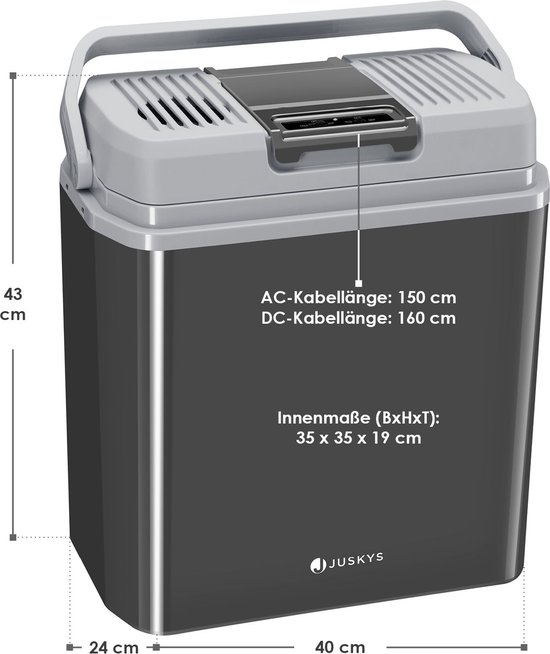 Elektronische Koelbox Noordpool - 24 Liter - Grijs - 12 V & 230 V Aansluiting van Noordpool — afbeelding 3