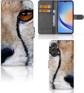 Samsung Galaxy A24 4G Telefoonhoesje met Pasjes Cheetah