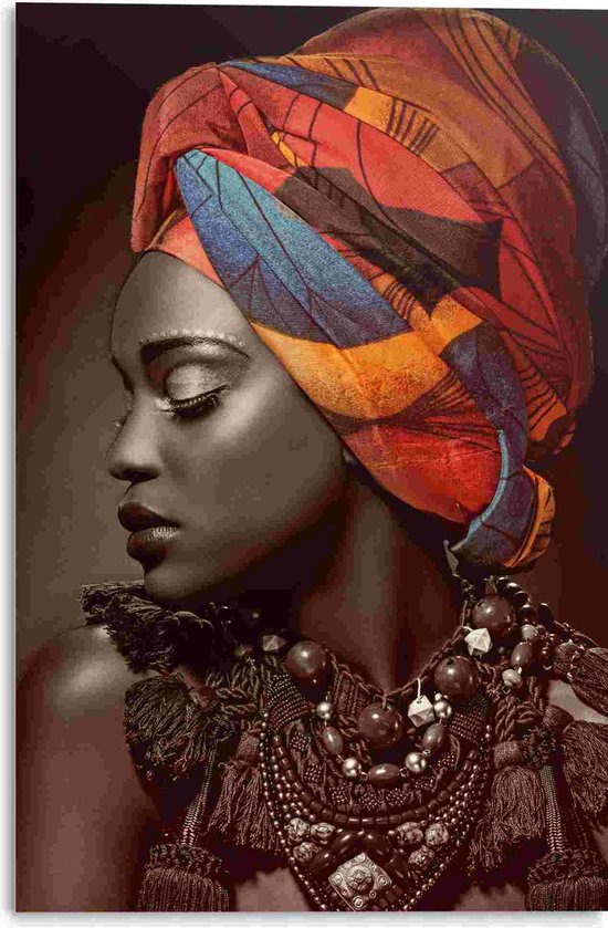 Plexiglasschilderij Afrikaanse Vrouw 120x80 cm