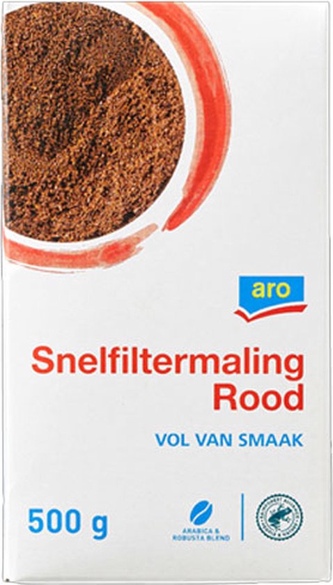 Aro - Rood Snelfilter - gemalen koffie - 500 gram