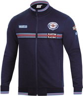 Sparco Martini Racing Sweater met rits - XS - Marineblauw - Iconisch Sweatshirt met Volledige Rits