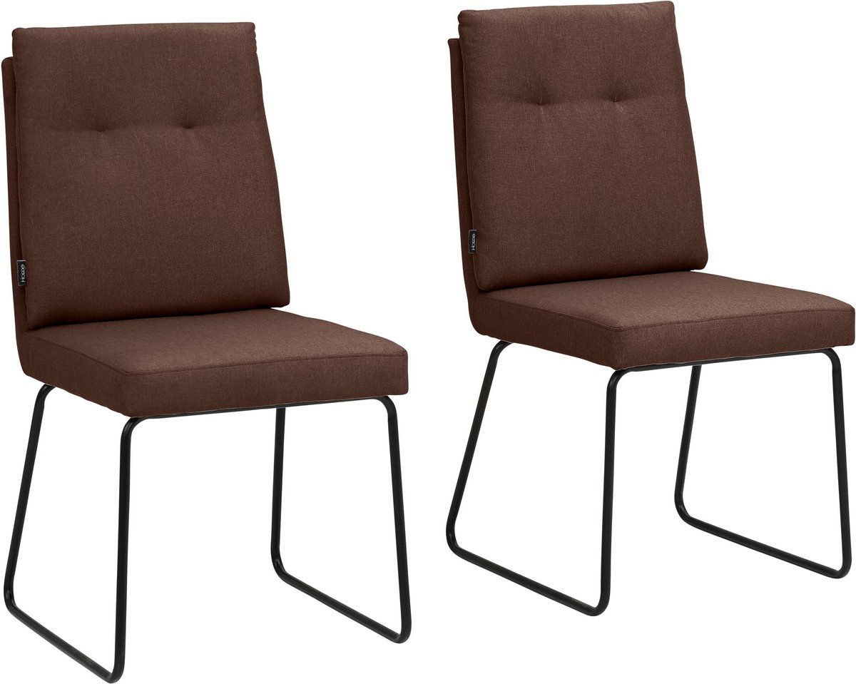 Notio Living Irene-Eetkamerstoel - Set van 2 - Cappuccino PU Bruin