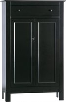 WOOOD Eva Meidenkast - Grenen Geborsteld - Zwart - 150x93x40