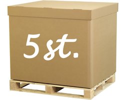 Palletdoos 5 stuks Palletbox Verzenddoos met deksel XXL Karton 1200 x 800 x 1000 mm Kartonnen Palletdozen dubbele Golf Bruin Doos 120 x 80 x 100 cm – STEVIG 5-laags karton 750g/m2