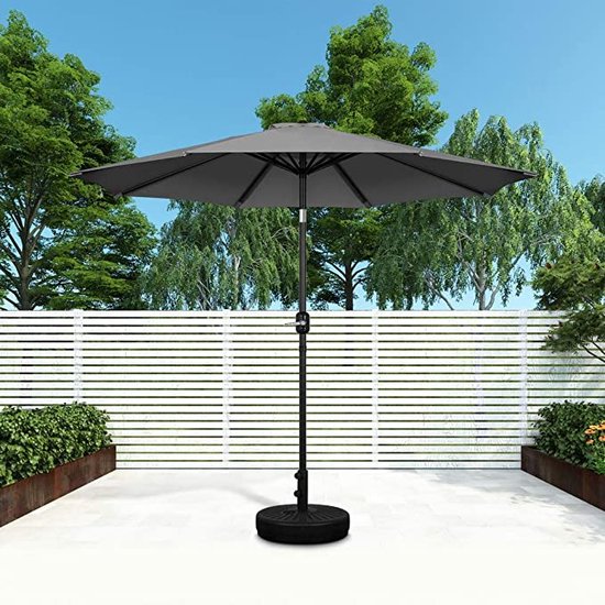 GIANTEX Parasol, 198 cm, strandparasol met verankering, kantelbare