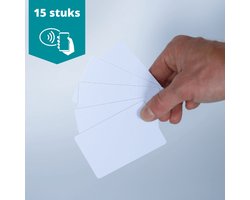 NFC World - NFC Tag Cards - NTAG216 NFC Tag - NFC Cards - NFC Kaarten - NFC Chip - Wit - 15 Stuks