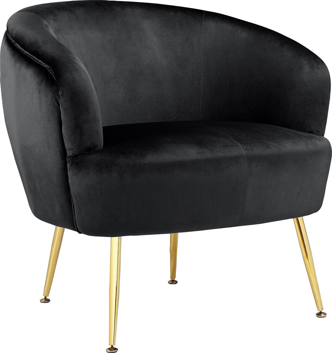 Notio Living Paloma-Accent Stoel in Fluweel Zwart