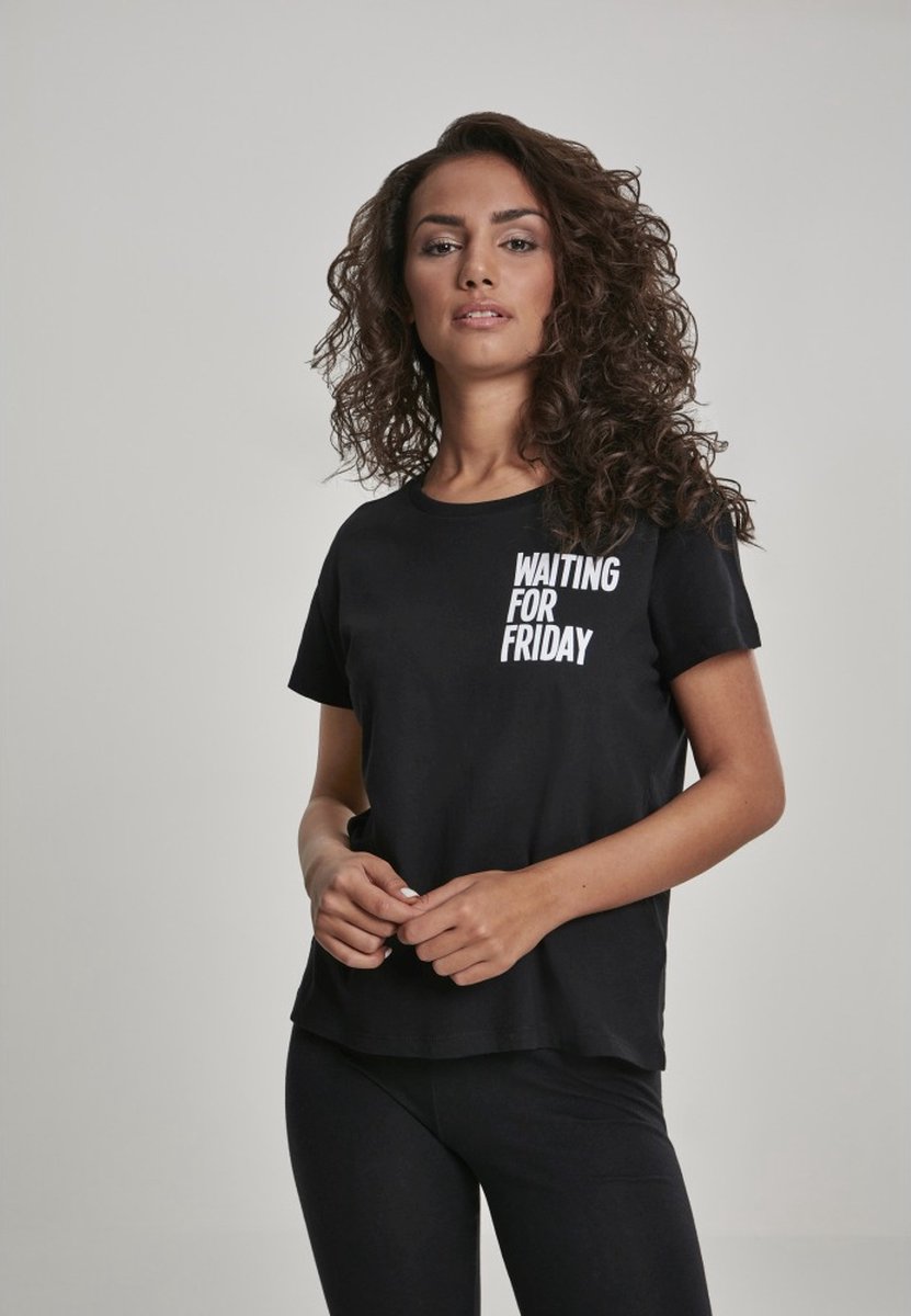 Mister Tee Waiting For Friday Box Dames Tshirt 5XL Zwart