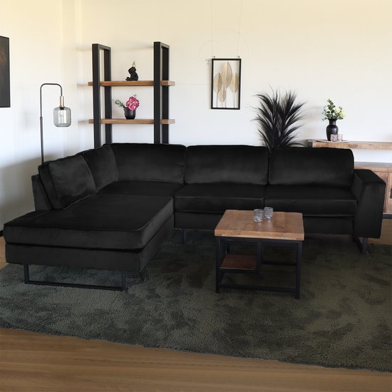bank zwart velvet