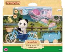 foto van Sylvanian Families 5652 Fiets & rolschaatsset meisje Panda
