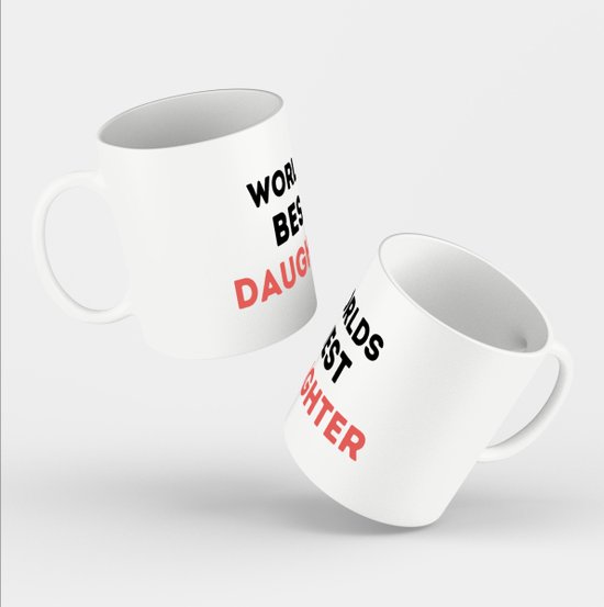 Akyol - tasse à café meilleure fille du monde - tasse à thé - Fille - la meilleure fille - cadeau d'anniversaire - anniversaire - cadeau - cadeau pour fille - articles fille - cadeau - cadeau - cadeau - contenu 350 ML