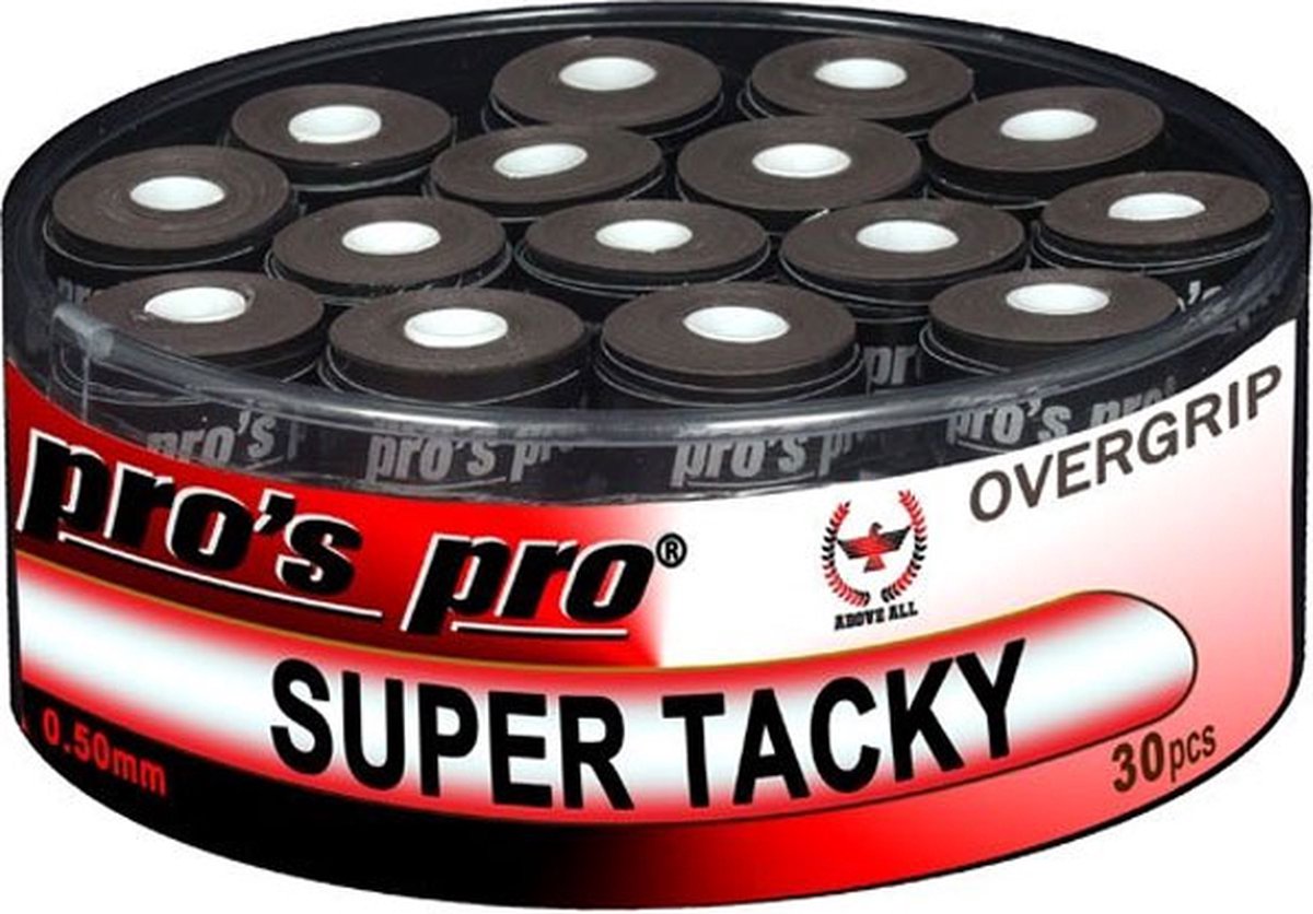 Pro's Pro Super Tacky overgrip zwart 30 stuks - Approach-Sports