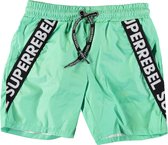 SUPERREBEL Jongens zwembroek Bay - Fluo mint