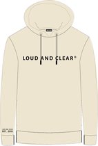 LOUD AND CLEAR® - Hoodie - Trui - Beige - Heren - Dames - Capuchon - Maat XS