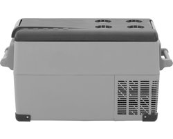 Steamy-E Dual Compartment Elektrische Compressor Koelbox - 30liter - 12V en 230V - voor auto en camping - Grijs