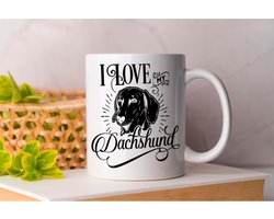 Mok I Love my Dachshund - pets - honden - liefde - cute - love - dogs - dogs - dog mom - dog dad- cadeau - huisdieren