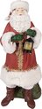 Clayre & Eef Beeld Kerstman 21x18x45 cm Rood Polyresin