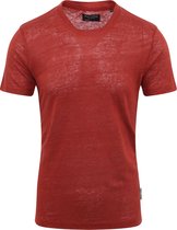 Marc O'Polo - T-Shirt Linnen Rood - Heren - Maat XXL - Regular-fit