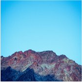 Poster (Mat) - Bergen - Lucht - Blauw - 80x80 cm Foto op Posterpapier met een Matte look