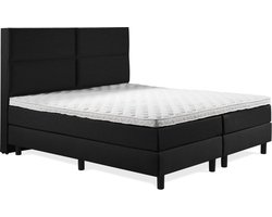 Boxspring Luxe 140x200 4 vlaks Zwart