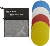 Platte markeer schijven - Anti-slip - 4 kleuren -  In tas - 20 stuks