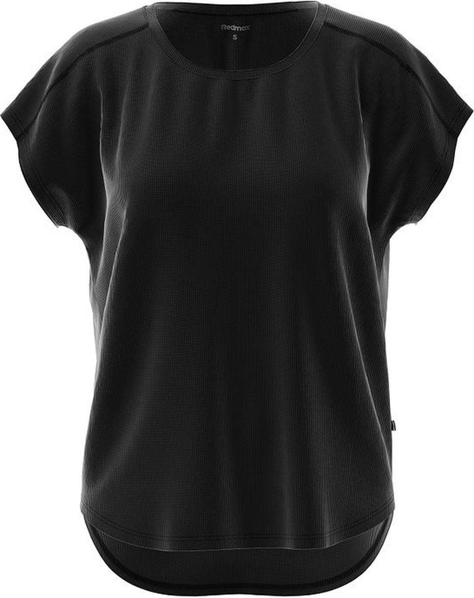Redmax Sportshirt Dames - Geschikt voor Fitness & Yoga - Dry Cool - Korte Mouw - Zwart - XL