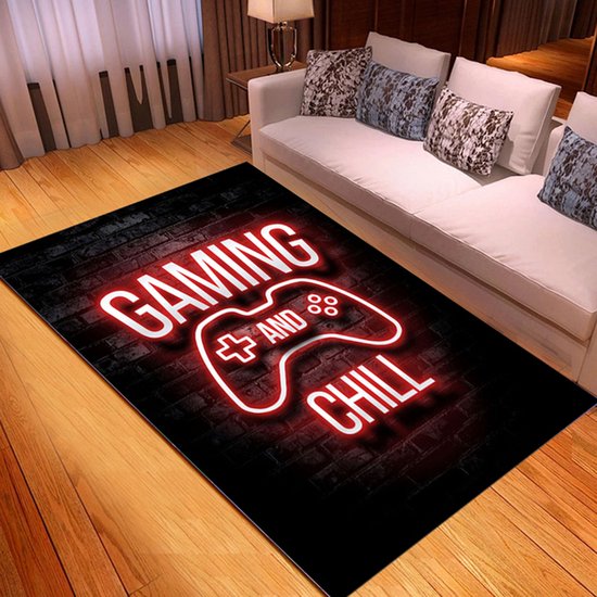 Computerkamer mat GAME PRO | Games | Tapijt | Gaming and chill | Leuke tekst | Decoratie spel lounge
