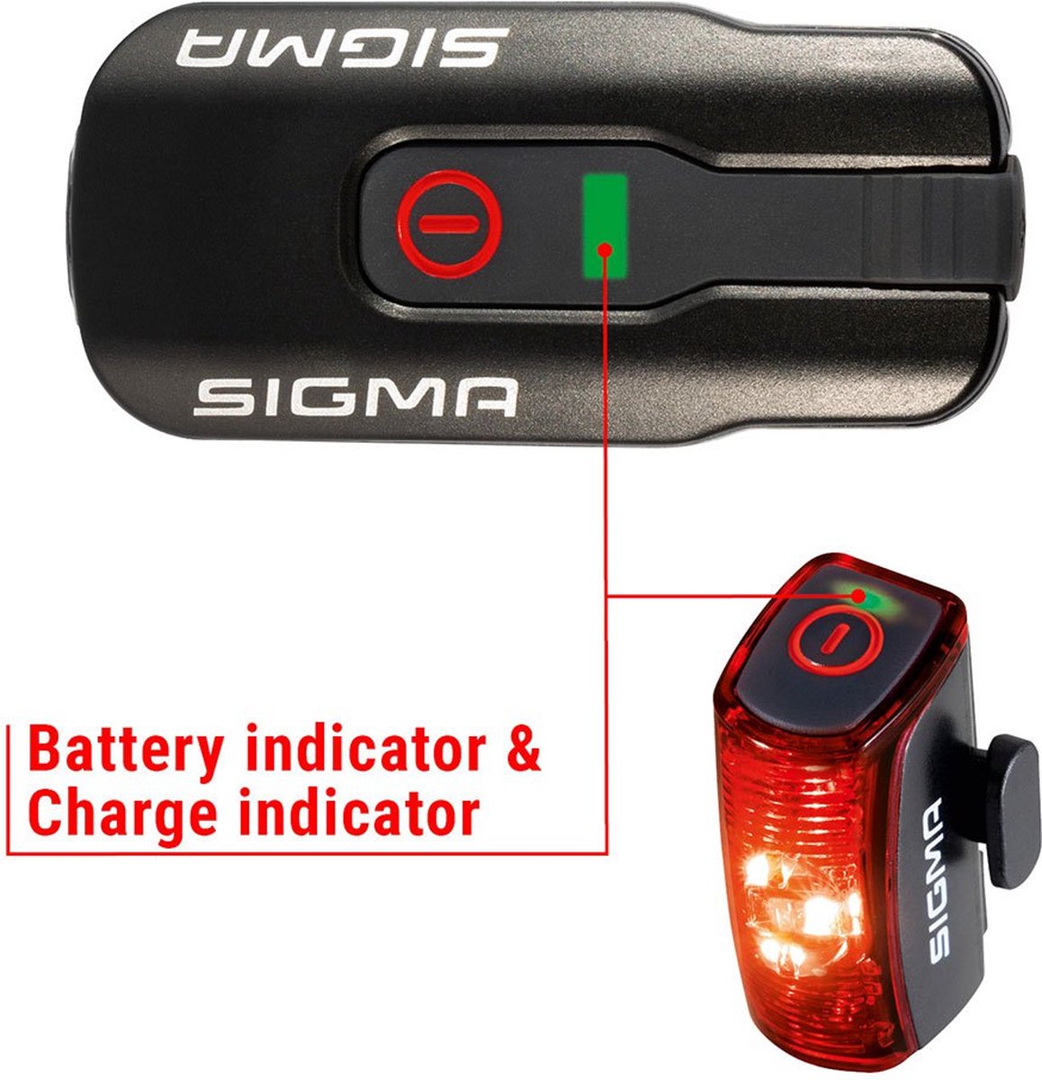 Sigma Aura 60 USB Fietsverlichting Set - 60 Lux + INFINITY USB achterlicht thumbnail 3