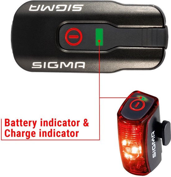 Sigma Aura 60 USB Fietsverlichting Set - 60 Lux + INFINITY USB achterlicht — afbeelding 3