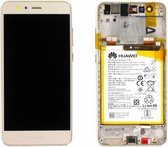 Huawei P10 Lite (Warsaw-L21) LCD Display / Bildschirm Module, Goud, 02351FSN, Incl. Battery  HB366481ECW 3000mAh