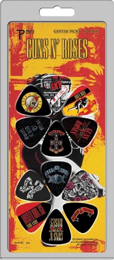 Guns N' Roses - Album Covers 12Pack Plectrum - Zwart/Multicolours