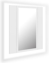 vidaXL Meuble de salle de bain avec miroir et LED 40 x 12 x 45 cm Acrylique Blanc