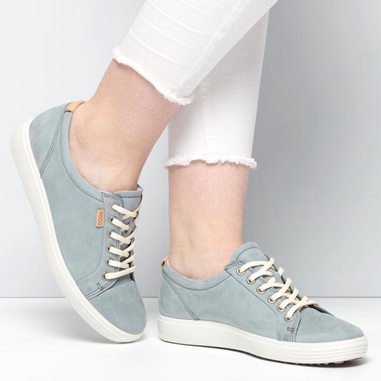 Ecco Soft 7 veterschoenen blauw - Maat 38 | bol.com