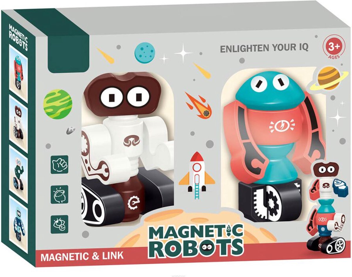 MAGNETISCHE BOUWBLOKKEN ROBOTS 2 STUKS MAGNEET (11505420302)