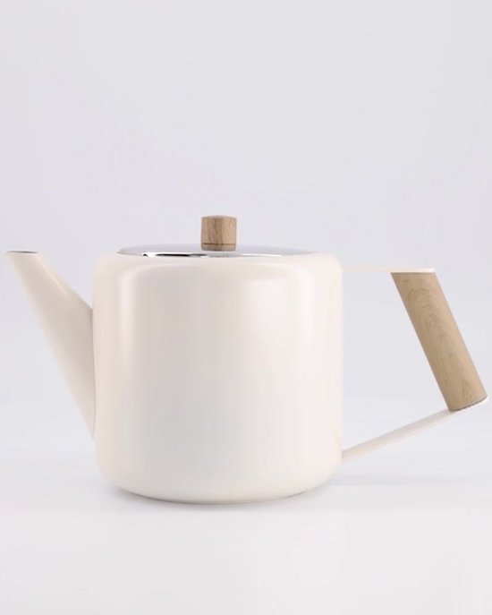 Theepot Duet Design Boston Wit dubbelwandig 1.1 liter mat rvs Bredemeijer - Marians Kookwereld Theepot Duet Design Boston Wit dubbelwandig 1.1 liter mat rvs Bredemeijer - Marians Kookwereld
