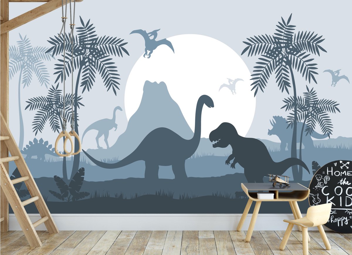 Designed4Kids - Behang kinderkamer - Wandvullend - Dino 350 breed x 260 hoog