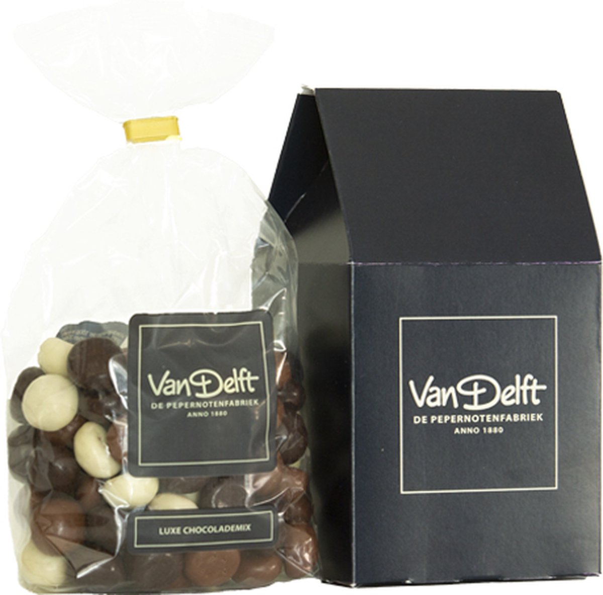 Van Delft - Pepernoten Cadeau Luxe Mix - Chocolade Kruidnoten - Personeelsgeschenk - Sinterklaas geschenk